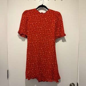 Reformation Red Floral Mini Dress